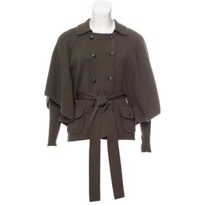 Diane von Furstenberg DVF Abbe Green Capelet Sweater ASO Blair Waldorf